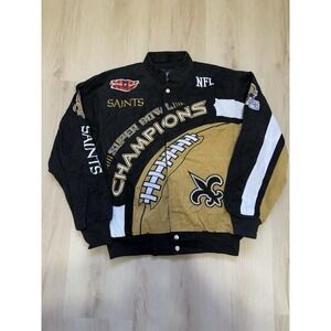 NFL New Orleans Saints Embroidered Super Bowl XLIV Champion Jacket Men's Small